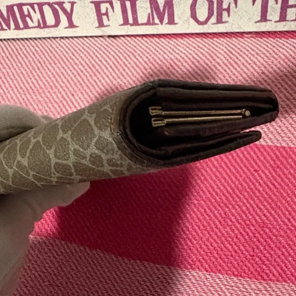 Nina Ricci Brown patterned and dark brown leather wallet - Picture 5 of 10